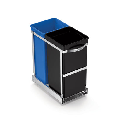35L dual compartment  pull out under counter bin