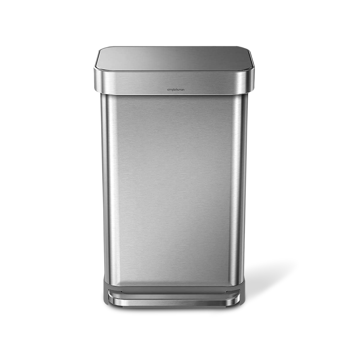 45 litre, rectangular pedal bin with liner pocket