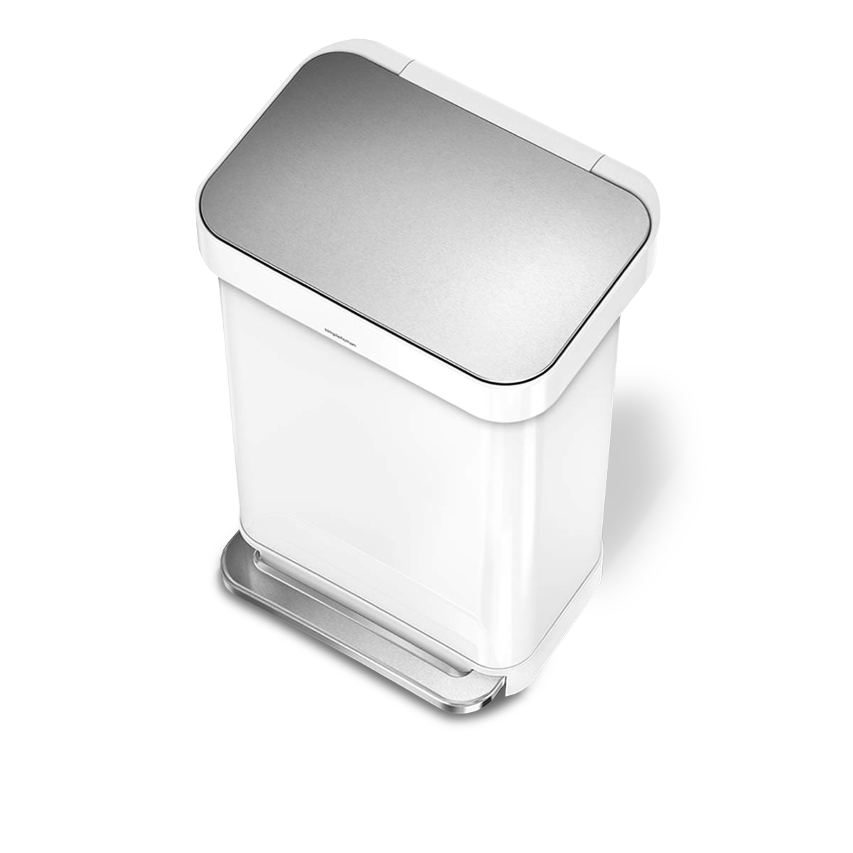 45 litre, rectangular pedal bin with liner pocket