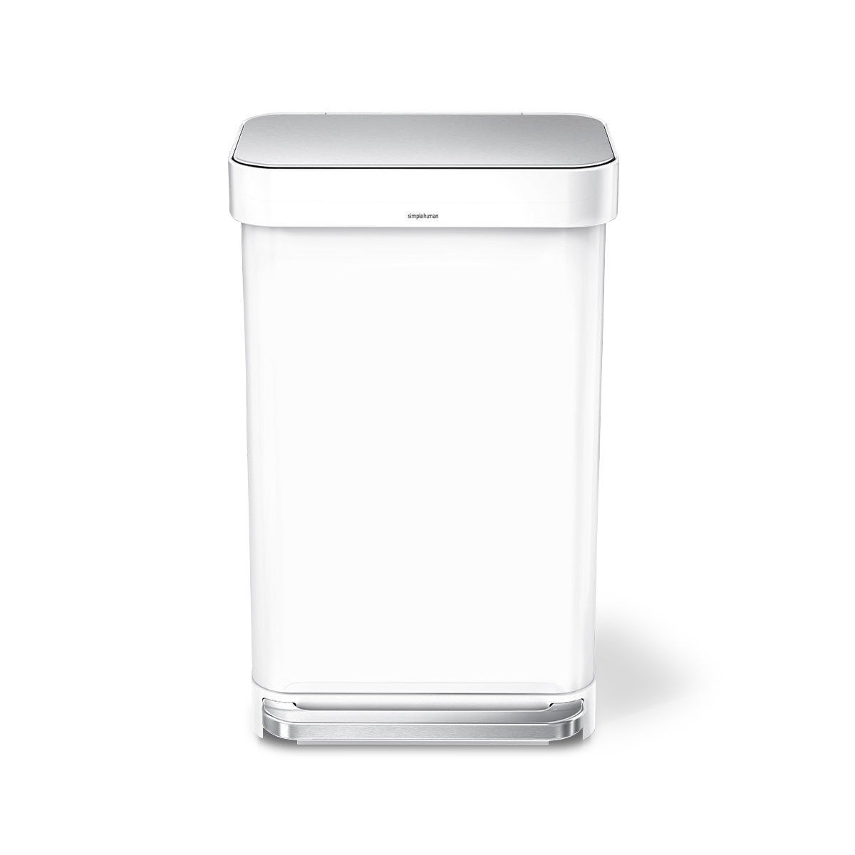 45 litre, rectangular pedal bin with liner pocket