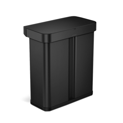 58L dual compartment  rectangular sensor bin + voice control